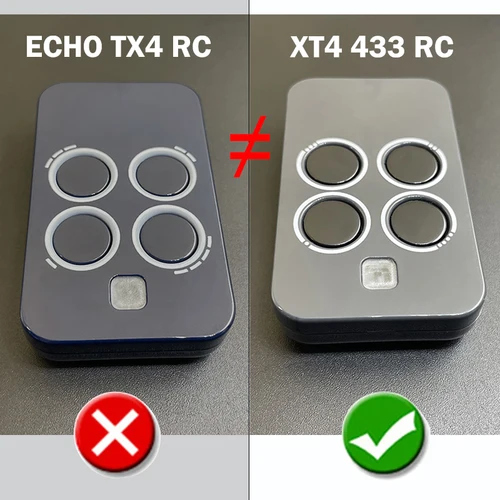 Imagen 2 del producto Nuevo control remoto de garaje/portón XT4 433 RC 787456, compatible con el transmisor de comandos XT4 433RC 787452, 787453, 787454 de 433 MHz.