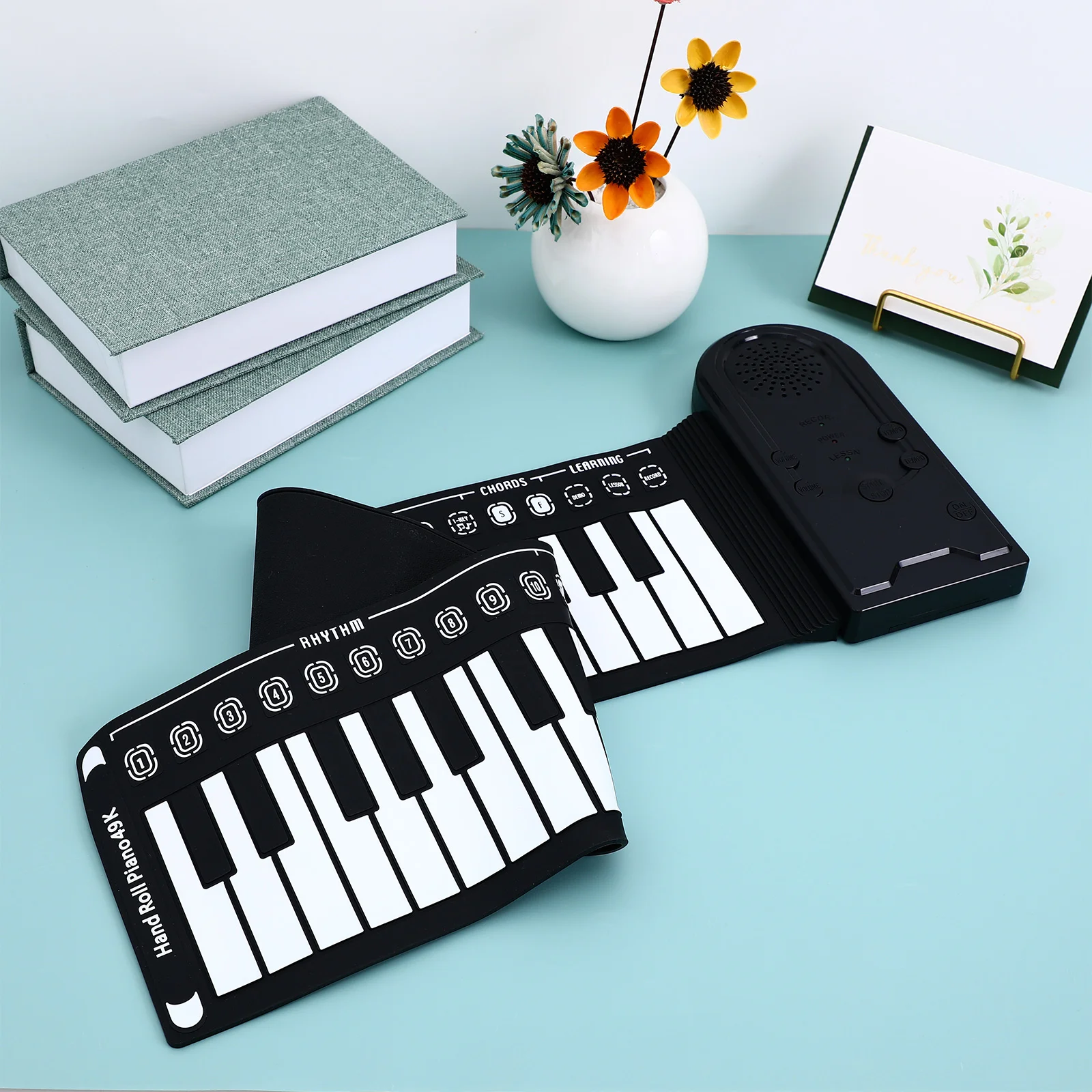 49 Keys Midi Keyboard Roll Piano Foldable Musical Instrument Electric Adjustable Electronic Silica Gel Child