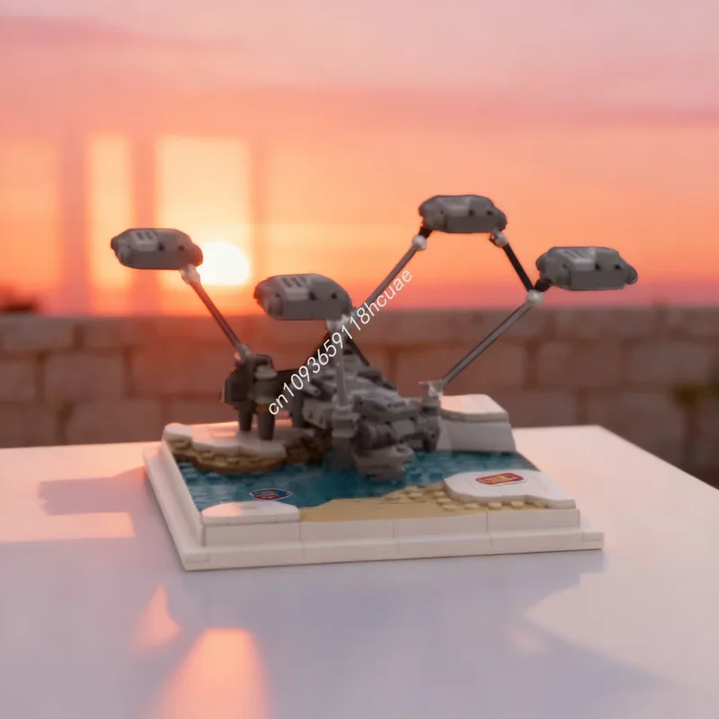 

390 деталей MOC: Скелетный отряд, ультрамикро-диорама, модель звездной битвы, конструктор, рождественский подарок, игрушка-конструктор для сборки своими руками, идея для творчества, кирпичики для детей