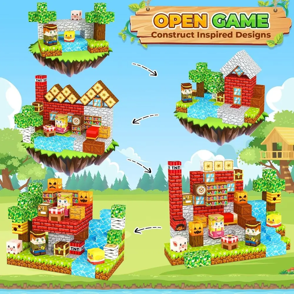 Magnetyczne klocki konstrukcyjne STEM dla dzieci w wieku 3-12 lat: Idealne zabawki podróżne i prezenty dla chłopców i dziewczynek