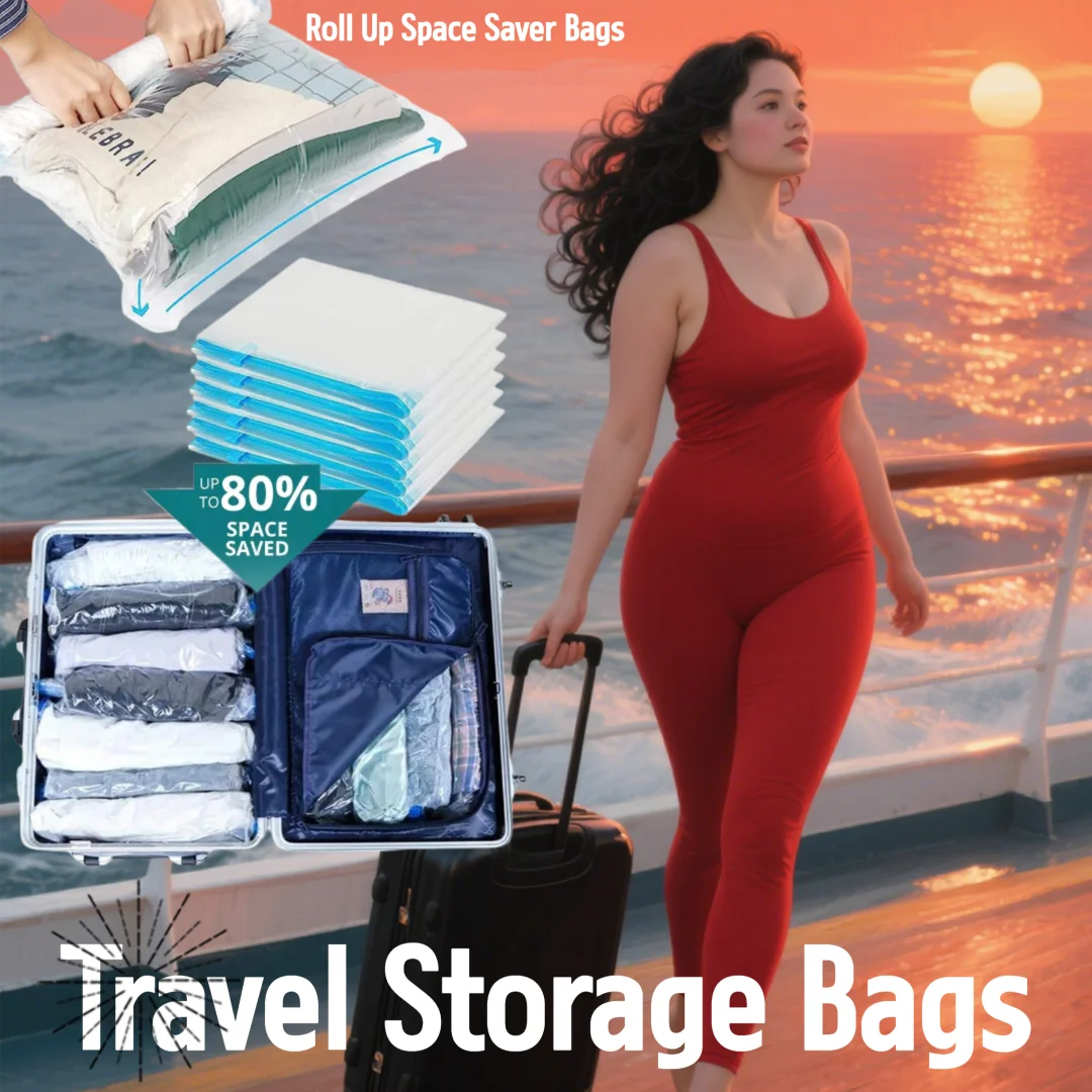 Bolsa de almacenamiento de viaje para ropa, bolsas selladas al vacío para ropa, ahorro de espacio, organizador de maletas, mochila, accesorios, bolsa de embalaje