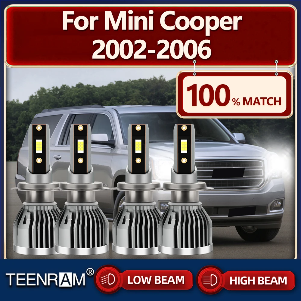 

240W H7 LED Headlight Bulbs 40000LM High Low Beam Car Lights 6000K White 12V 24V For Mini Cooper 2002 2003 2004 2005 2006