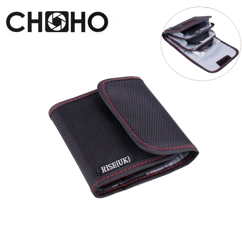 Filter bag Foldable 3 4 piece set lens filter Storage woven filter Case Chip 48mm 52mm 67mm 77mm 82mm For Sony Canon Nikon DSLR