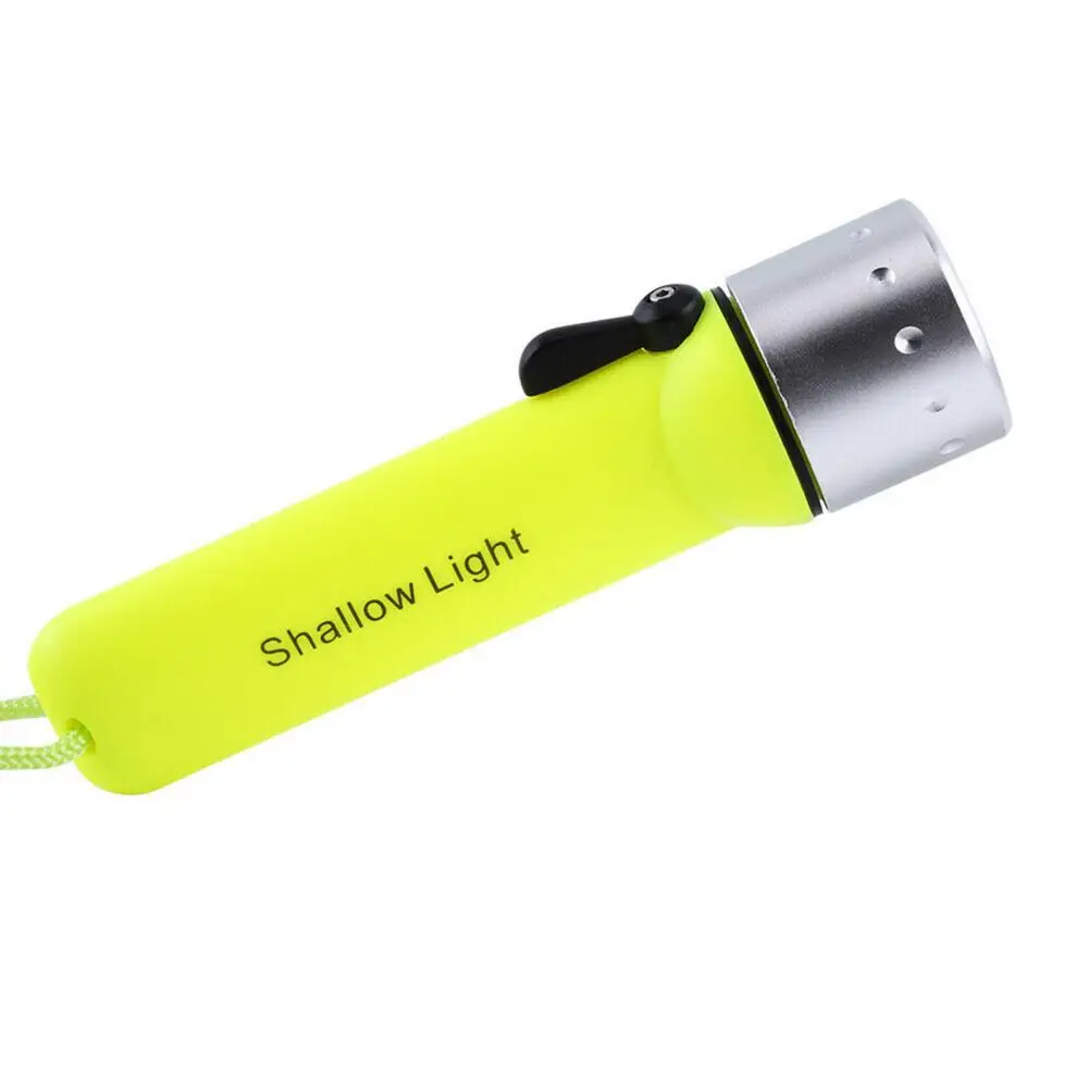 Diving Flashlight LED Aluminum Alloy Not Dazzling Energy-saving Underwater Torch Flashlight for Hiking