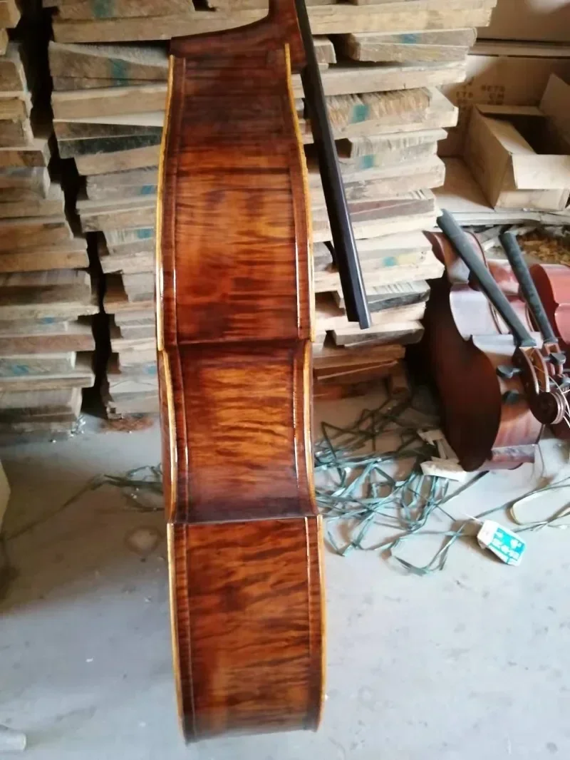 Handmade patterned double bass, orchestra handmade bass, double cello