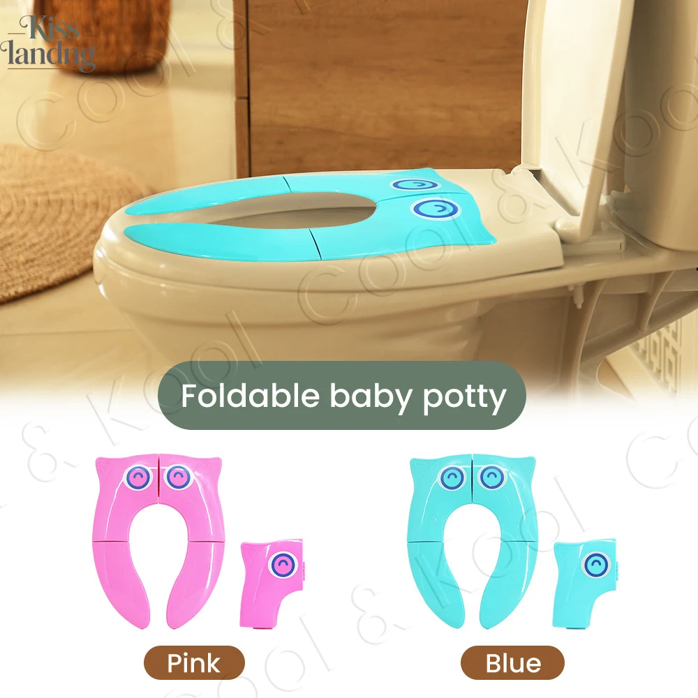 Kids Travel Potty Seat for Public Toilets, with Anti-Slip Mat & Portable Fold Design for Safe, Worry-Free Use