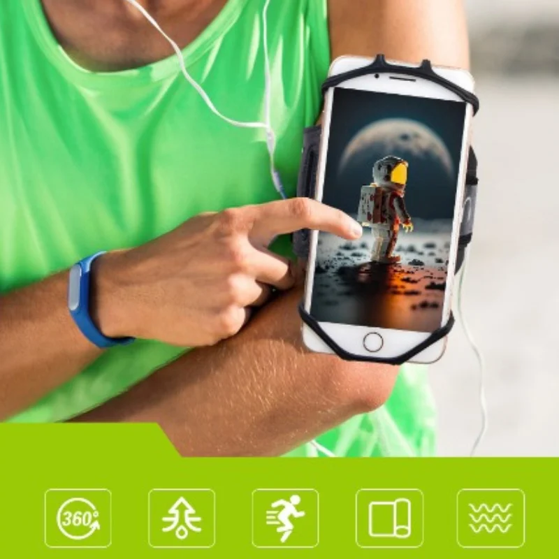 

Mobile Phone Armband Rotatable Outdoor Running Mobile Phone Armband Holder Elastic Big Sports Equipment Multi-functional
