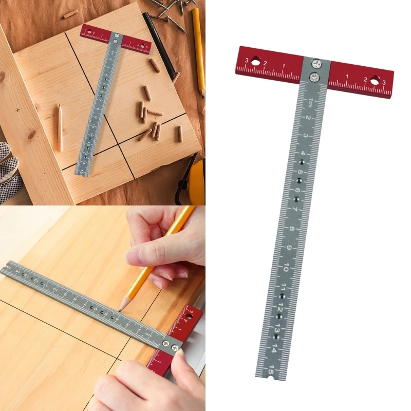 High Precise T Square Ruler for Drafting Woodworking Aluminum Positioning Ruler