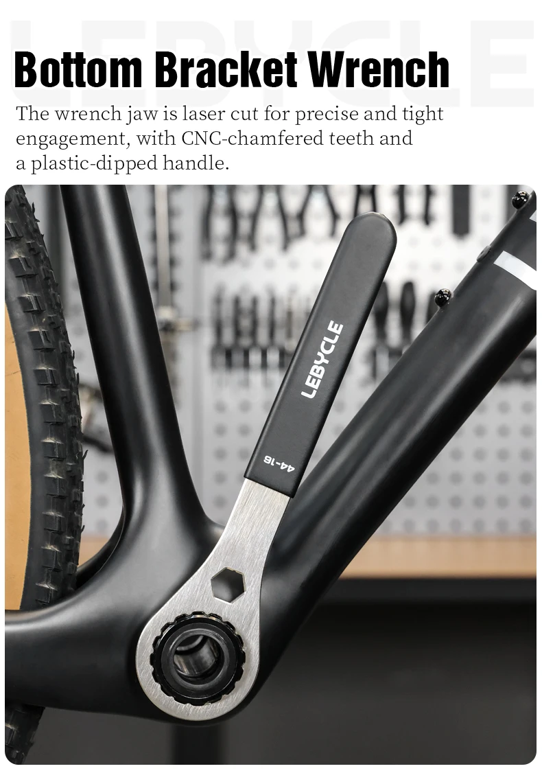LEBYCLE MTB Fahrrad Tretlagerschlüssel Entfernungswerkzeug Rennrad Tretlagerschlüssel Für Bodendurchmesser 39/40,5/44/46/50 MM – Detail 1