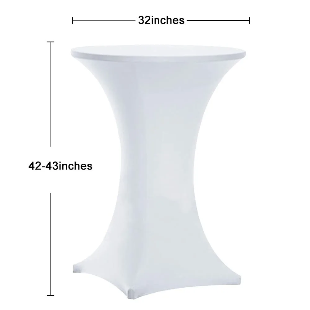 1PC Stretch Round Tablecloth Cocktail Table Cover Spandex Table Cloth Bar Hotel Party Wedding Elastic Table Cloth Decoration