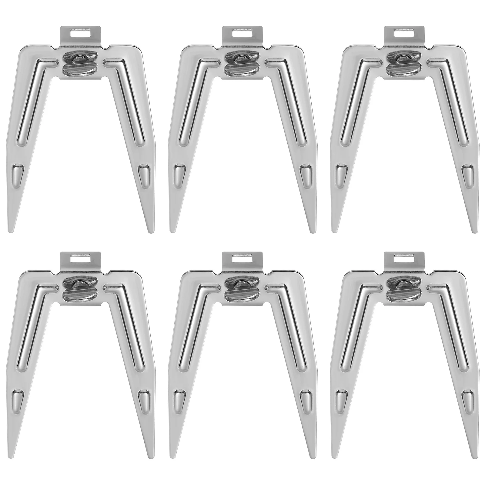 

6 Sets Rotating Chicken Forks Stainless Steel BBQ Tools Grill Rack Meat Fork Oven Roast Accessories Kitchen Supplies Grilled