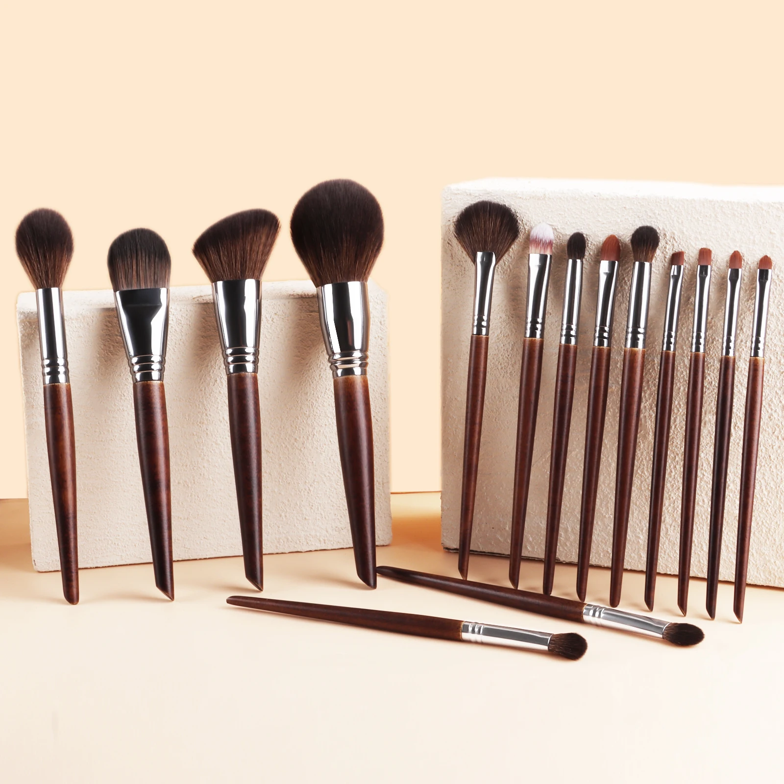 Soft Hair Makeup Brushes wooden handle Set Professional Kit brocha maquillaje pedzle do makijazu blending smudging brush shader