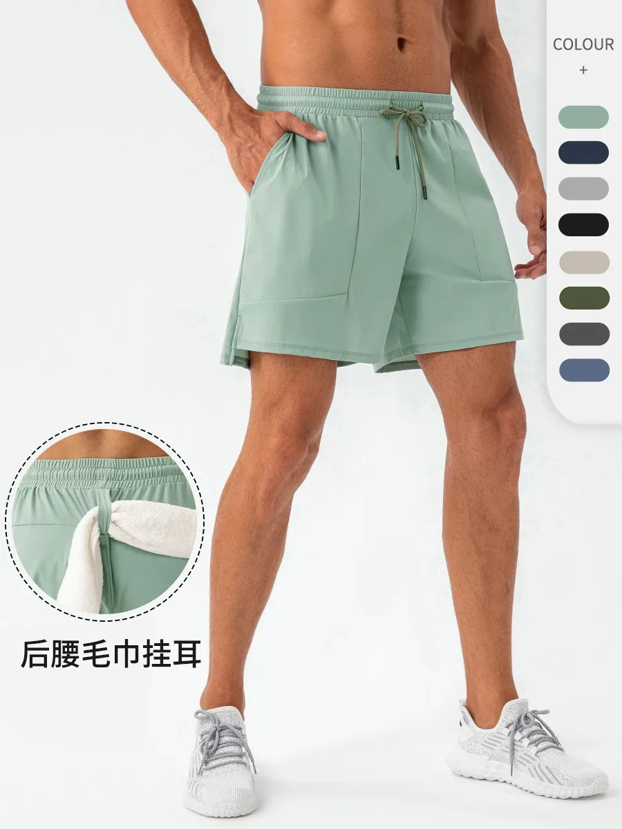 

Summer Men's Clothing Breathable Running Shorts For Man Nylon Athletic Casual Mid Rise Loose Fit Training