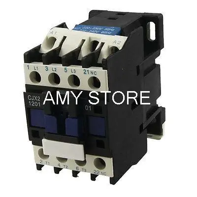 Motor Control AC Contactor AC-3 5.5KW 12A 3P 3 Pole 380/220/110/48/36/24VAC Volts Coil CJX2-1201