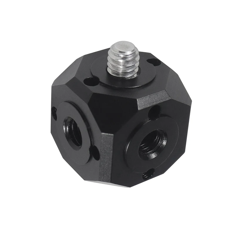 Universal Magic Cubic 1/4 3/8 Schraube Loch Adapter Dual Cube Halterung für DSLR Käfig Rig Flash Monitor Stativ Mikrofon Ständer – Detail 12