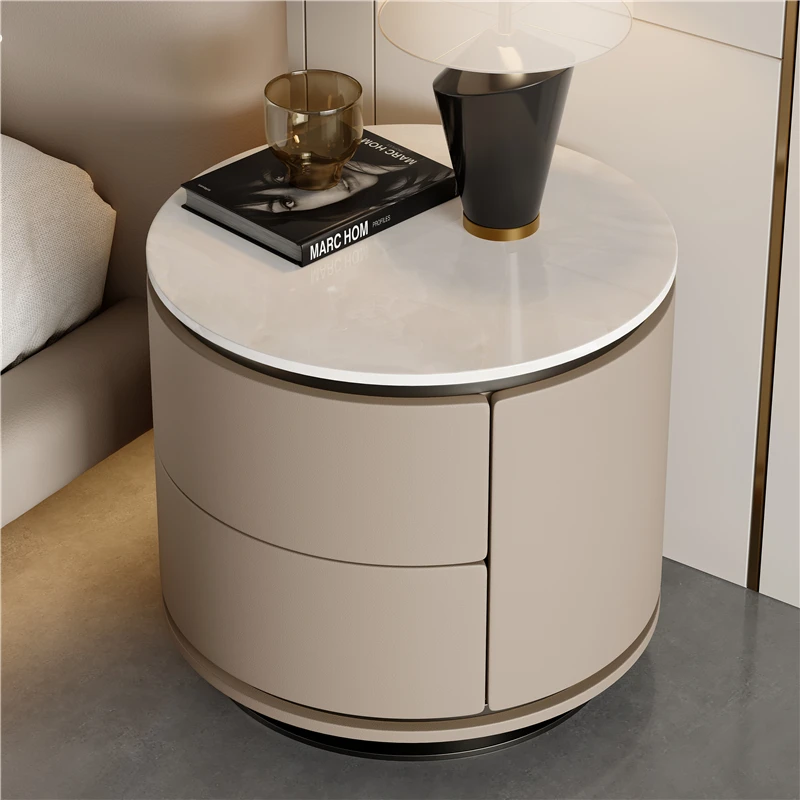 طاولات السرير الجمالية الحديثة الفاخرة بسيطة الشمال منضدة مستديرة حساسية الإبداعية الجدول دي Chevet أثاث غرفة نوم #5