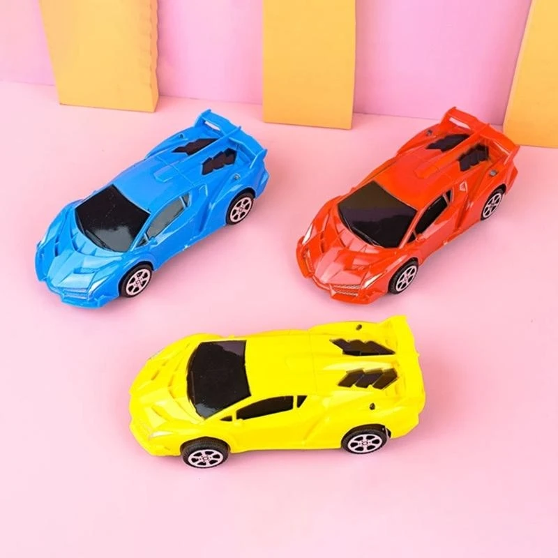 ของเล่นเด็กรถดึงกลับเลื่อนรถ WIND-up Racing รถของเล่น Fine Motor SKILL ดึงกลับรถเด็กวัยหัดเดินการศึกษาของขวัญ 15UB