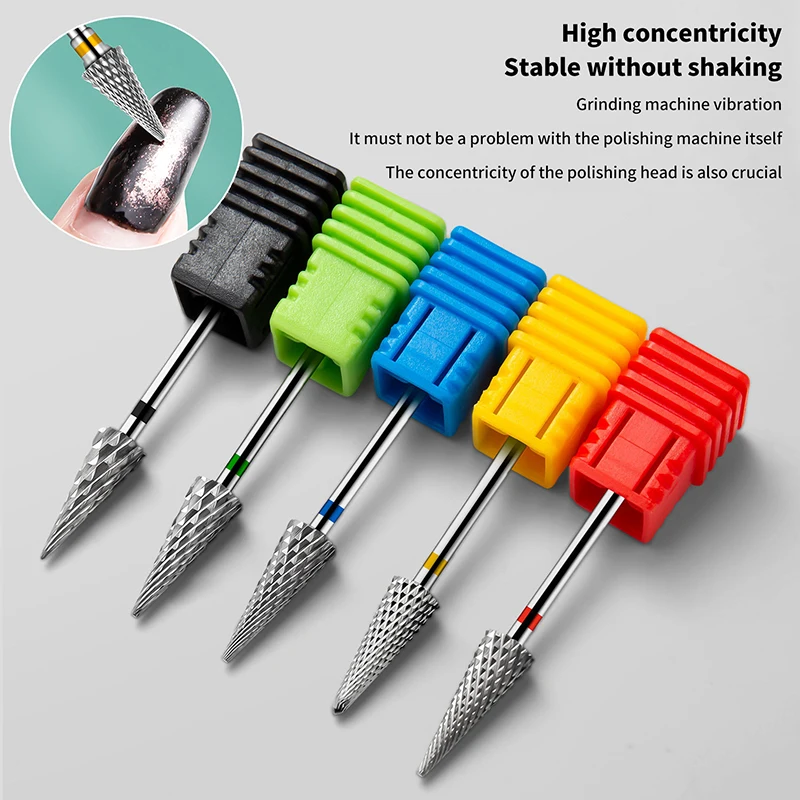 

1pc Carbide Tungsten Nail Drill Bit Rotate Burr Milling Nail Cutter Bits Electric Drill Machine For Manicure Pedicure Tools