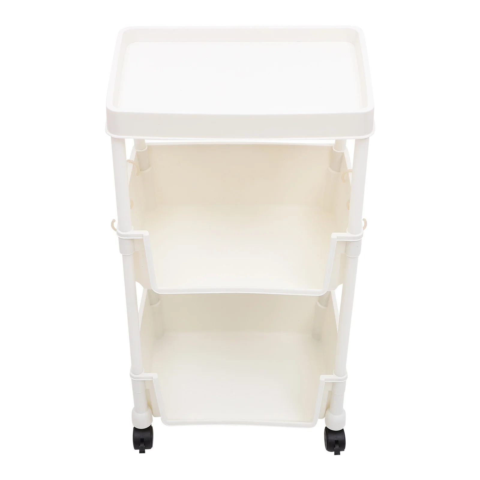 

Rolling Bookcase 3-Tier Storage Shelf Movable Multi-Layer Book Organizer Compact Book Rack for Home Movable Bookcase