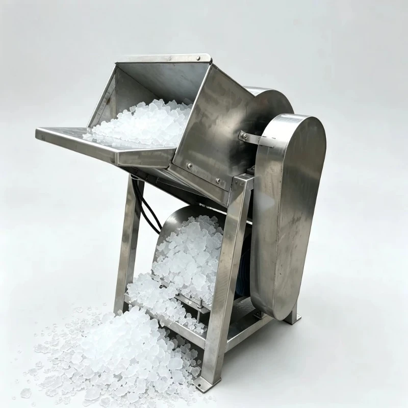 Electric Industrial Stainless Steel Vertical Ice Crusher Heavy Duty Crusher Ice Maker Machine Industrial Automatic Ice Loading