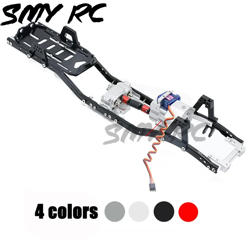 

313mm 12.3" Wheelbase Metal Chassis Frame with Prefixal Shiftable Gearbox for 1/10 RC Crawler Car Axial SCX10 90046