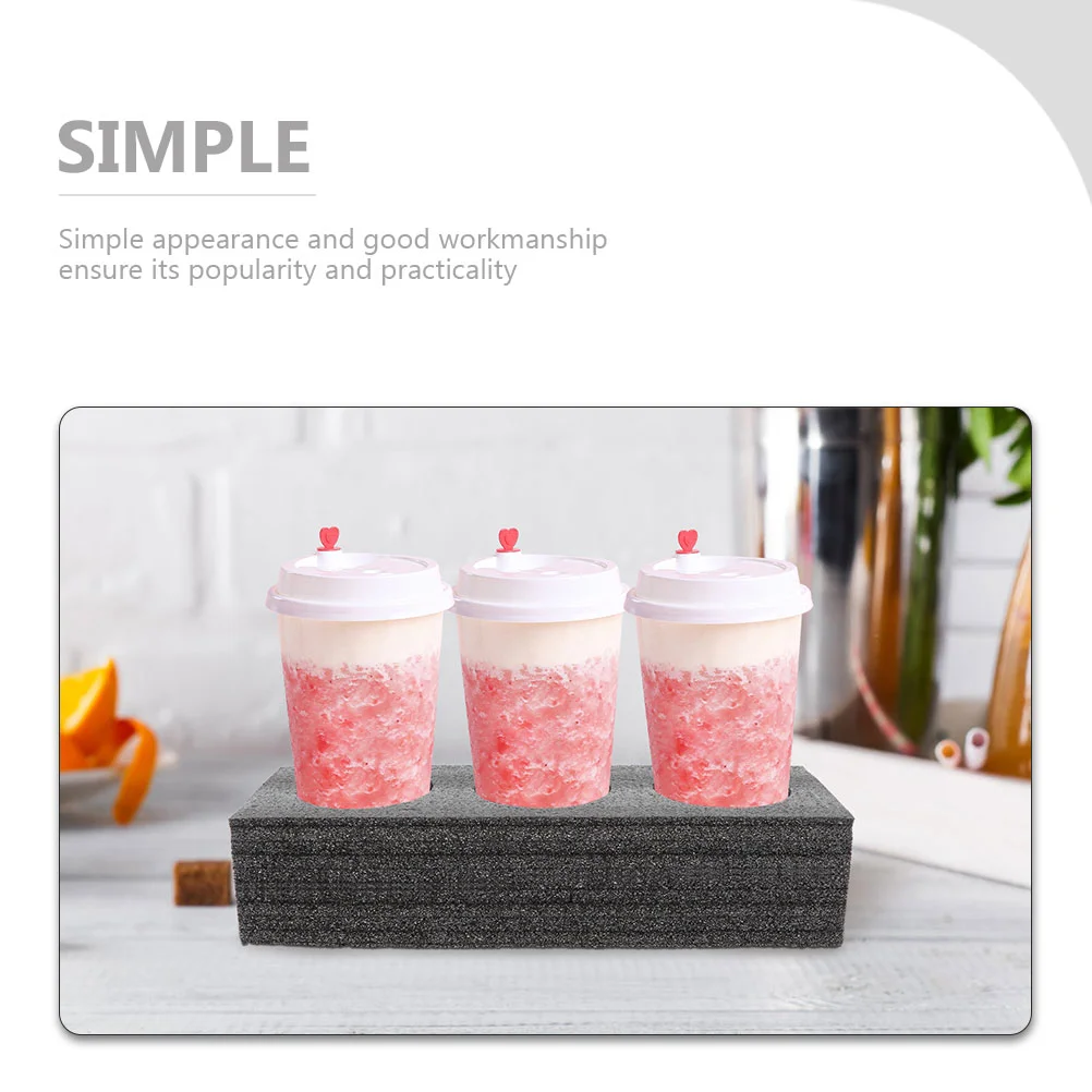 4 Pcs Milk Tea Drink Cup Holder Fixing Convenient Multi-hole Tray Beverage Packing Rack Takeout Car Seat