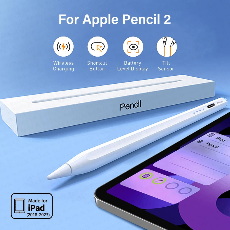 For Apple Pencil 2nd Generation iPad Pencil 2 1 Stylus Pen For iPad Pro 11 12.9 Air 5 7 8 9 10 th Mini 5 6 2018-2024 Accessories