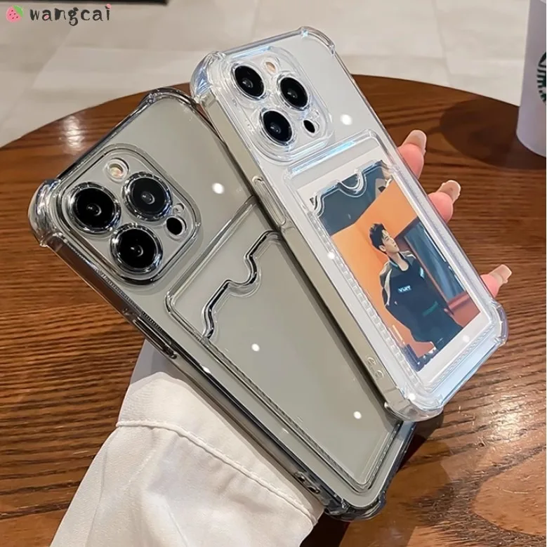 For Realme 10 9 9i 4G Pro Plus 6i 5 5s 5i Phone Case Wallet Put Cards Card Package Transparent Soft Cover