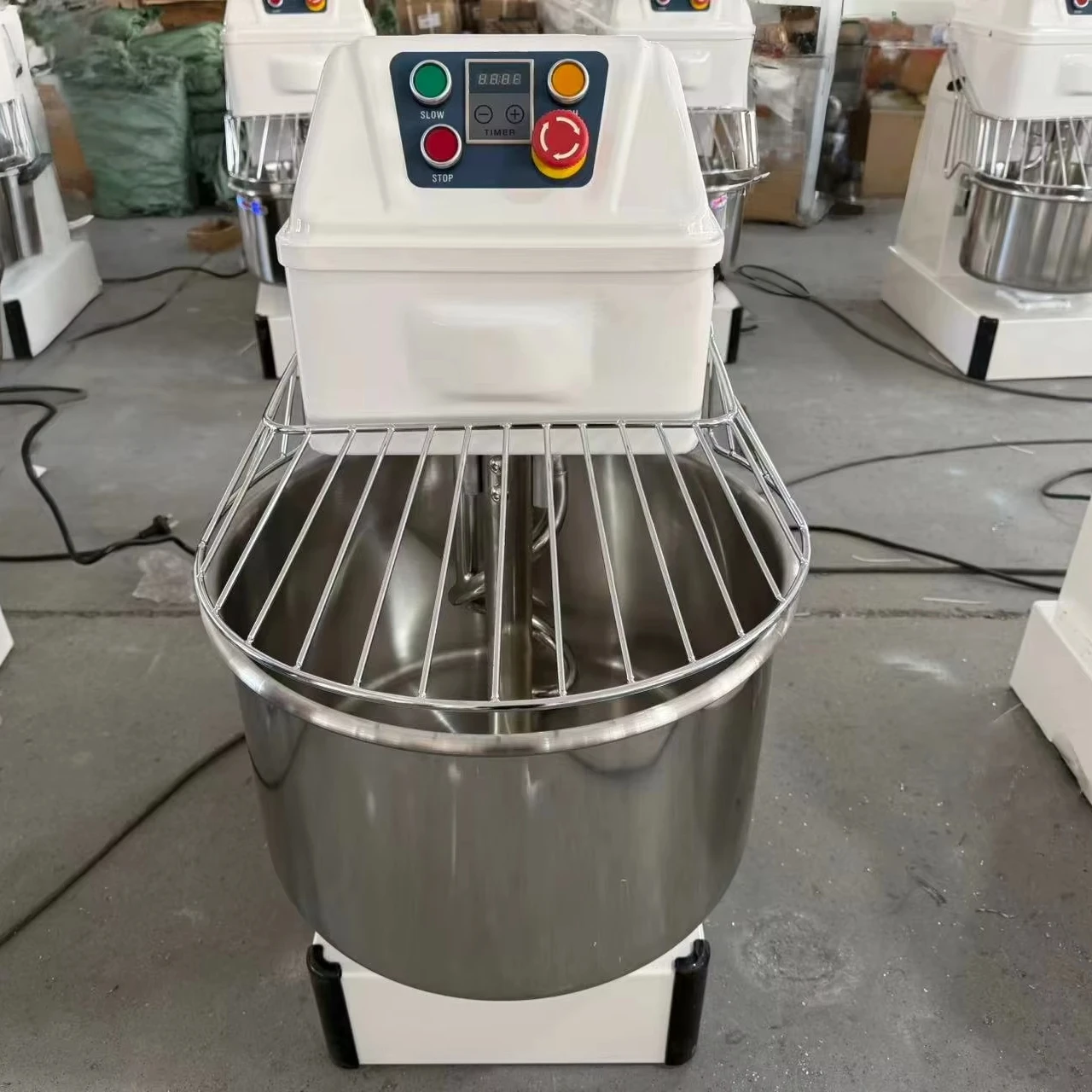 60L Stainless Steel Dough Mixer Two Speed 25kg Flour Capacity 220V/380V For Bakery Use