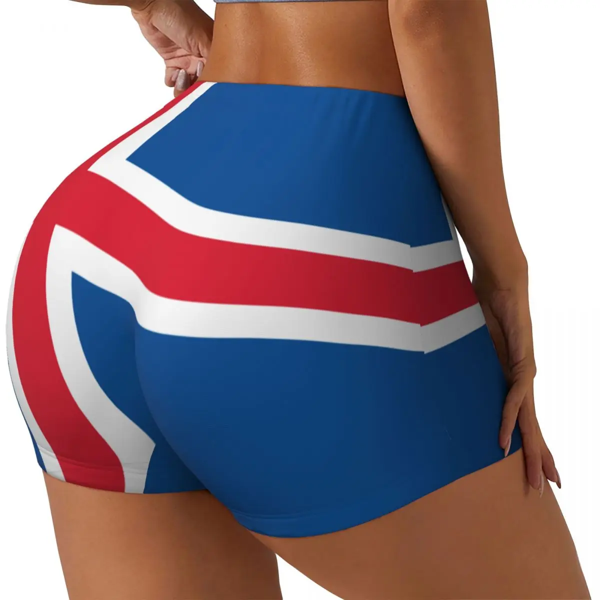 Celand bandeira ioga shorts para mulheres, quick-dry, fitness, ginásio, corrida, sportswear