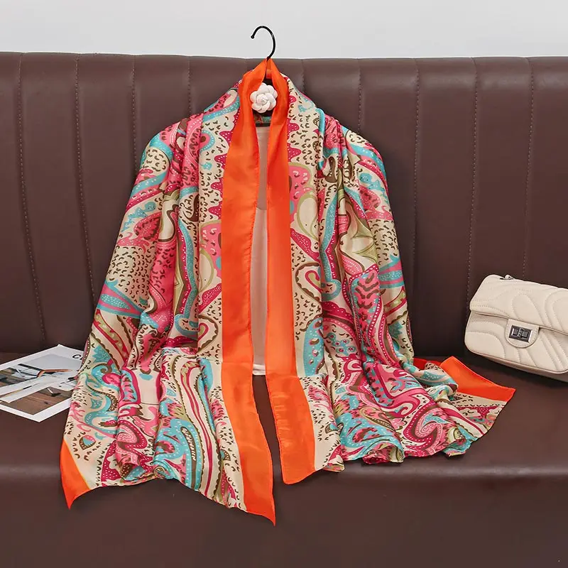 

Luxury brand 180*90cm Foulard Summer Seda Autumn Winter Popular Style Printing Women's Cachecol Syilent