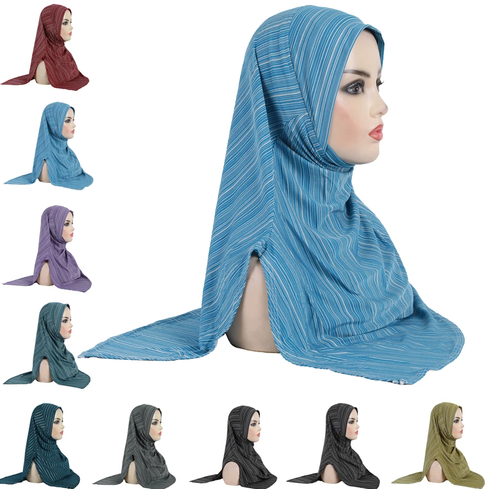 

12pcs Malaysia Headscarf Kids Girls Instant Hijab Cap Arab Islamic Khimar Scarves Muslim Shawls Turban Wrap Head Niqab 8-13years