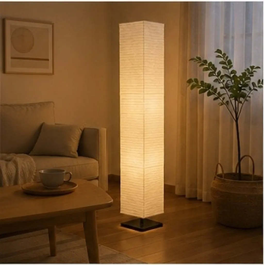 Replacement Floor Lamp Shade Paper Material Foldable Lightweight Design Creates Warm Ambiance Soft Light Diffusion Modern Living