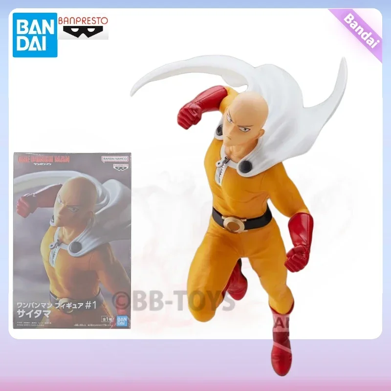 In Stock Banpresto One Punch Man Anime Figurines Saitama PVC Action Figures 130mm Figurine Collection Model Doll Toys