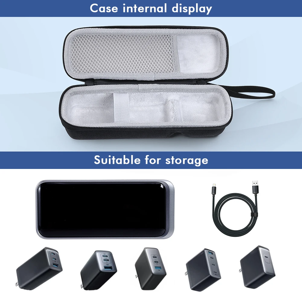 Carrying Case for Anker Prime Power Bank 12000mAh 130W&Charger EVA Hard Outdoor Travel Storage Bag Carrying Cover Accessories