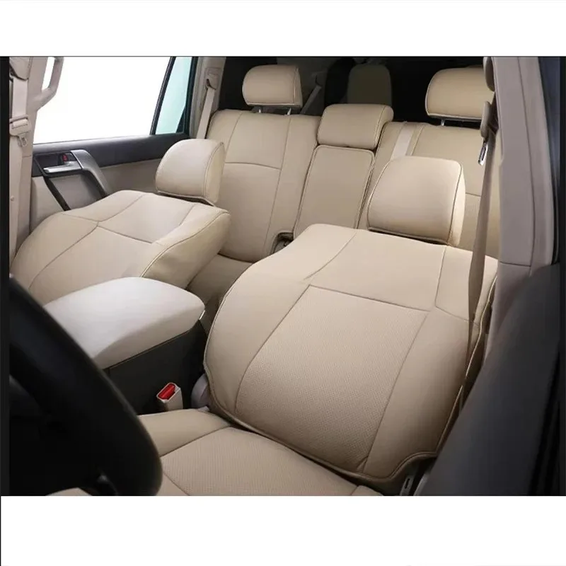 

Car Seat Cover protection Upgrade for tyota Land Cruiser Prado J150 2018 2019 2020 2021 Breathable Leather 7 Seats Cushion Pad