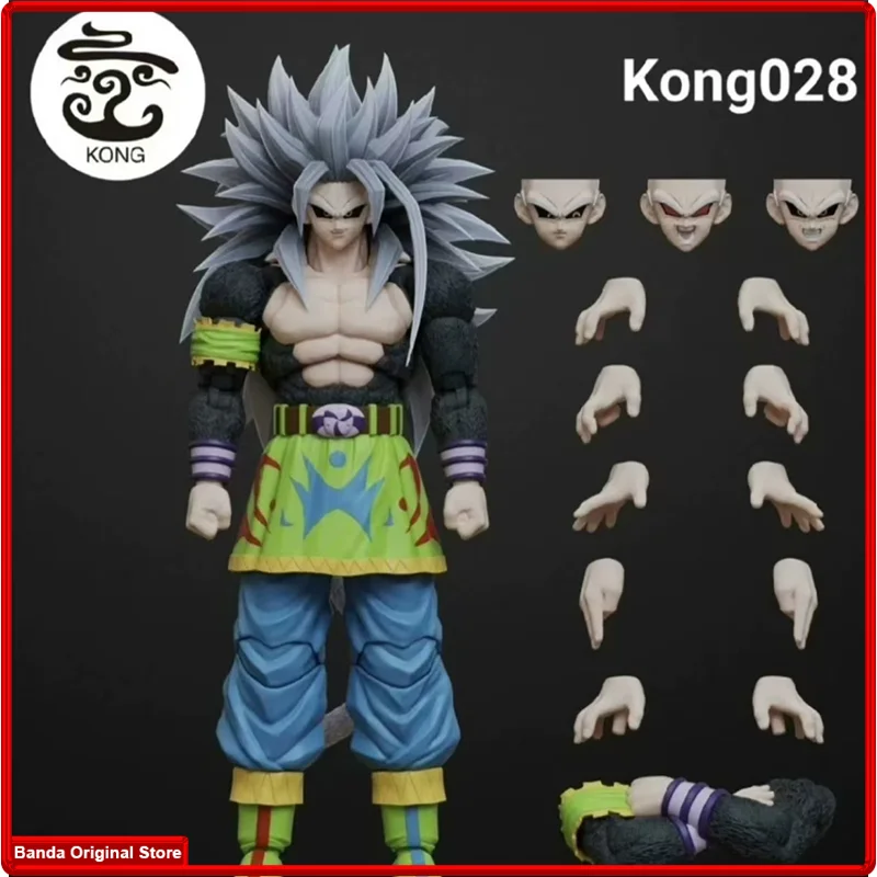 100% In Stock Original Kong Studio Dragon Ball Super Saiyan 5 Son Goku Ssj5 Black Goku Kong 028 Anime Action Figures Model Toys