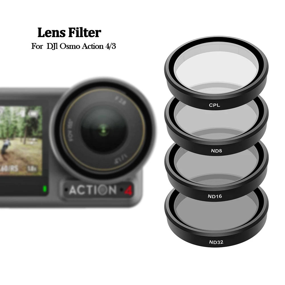 

TELESIN CPL ND8 ND16 ND32 Lens Filter Set Aluminium Alloy Frame for DJI OSMO Action 3 4 ND CPL Lens Action Camera Accessories