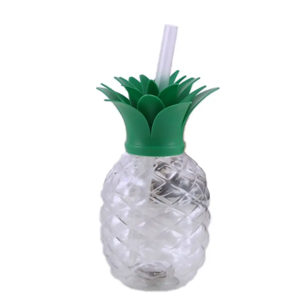 

Cartoon Fruit Straw Cup Watermelon Lemon Coconut Strawberry Pineapple Water Bottle Food Grade Plastic Cold Water Fruit Cup