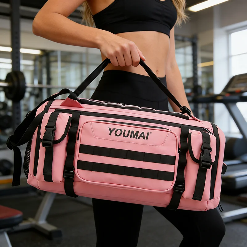 

75L Men's Travel Skiing Bag with Helmet pocket and Dry-wet separation Large Capacity Fitness Wome's Handle Bag