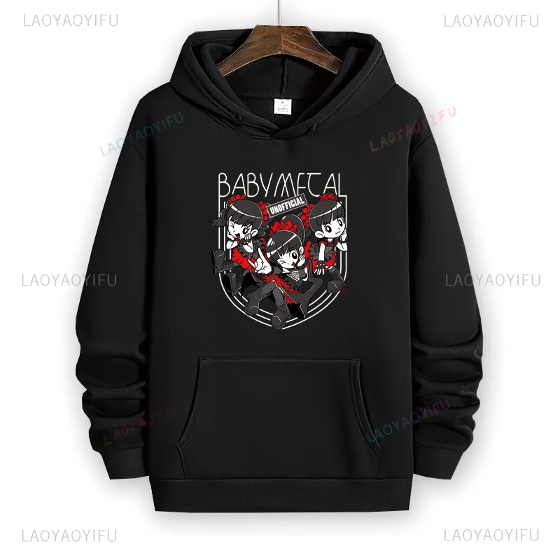 Japanese New Metal Rock Band Babymetal Graphic Hoodies Fashion Casual Men and Women Sweatshirt Harajuku Street Popular Pullovers