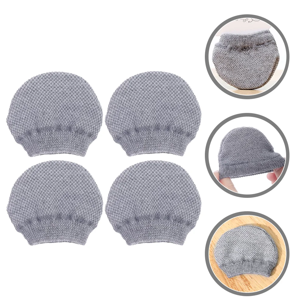 

4 Pcs Chair Feet Covers Table Cap Wheel Protector Noise Reduction Furniture Floor Safeguard Fits Chairs Home Office Use