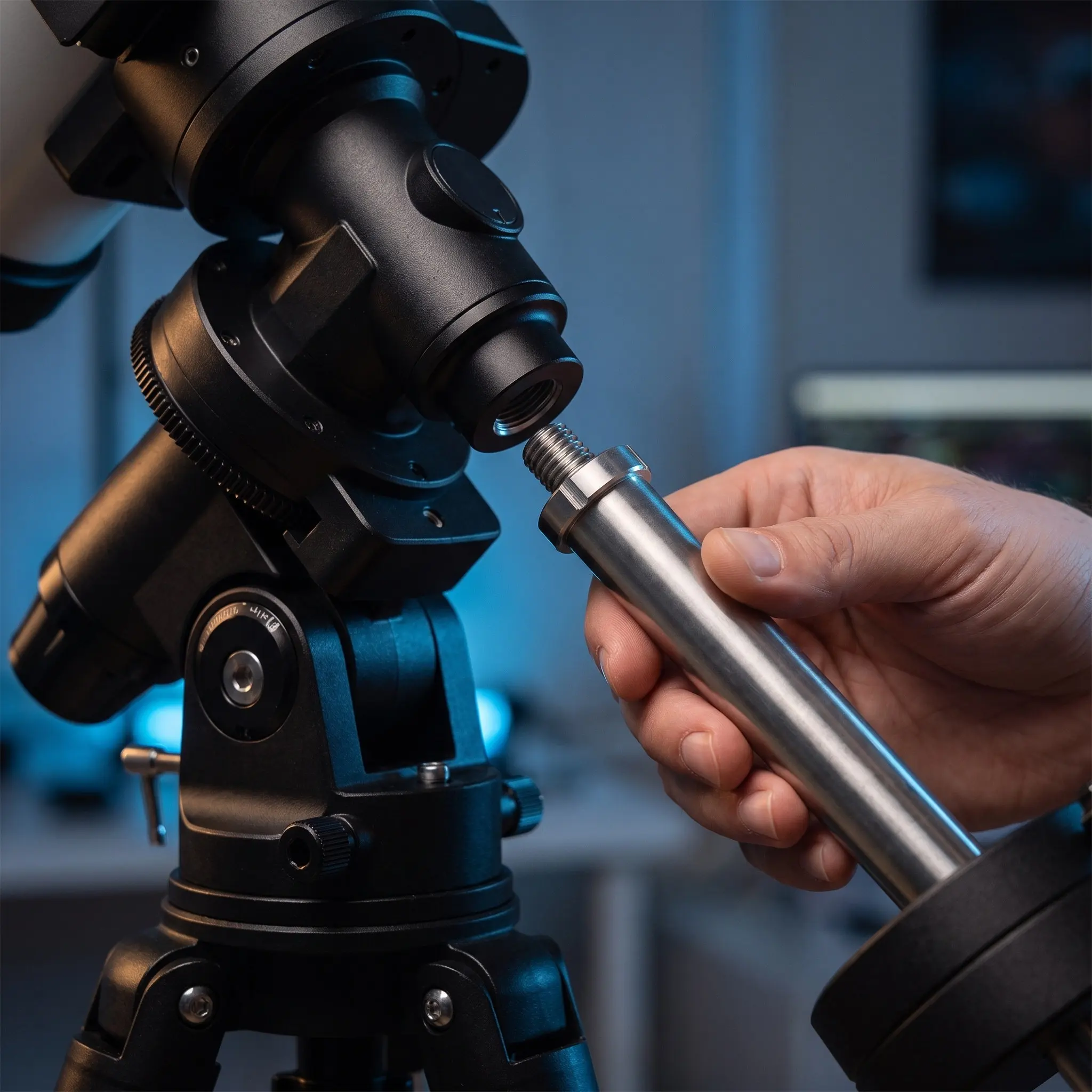 164Mm Equatorial Mount Stainless Steel Counterweight Rod Telescope Astronomy Weight Bar Balance Accessory Telescope Accessories