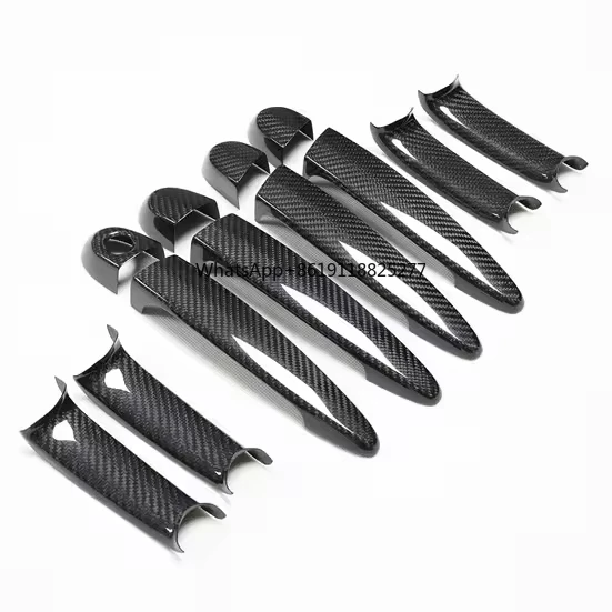 For BMW 1 2 3 4 Series M3 M4 E90 E92 E93 F30 F35 GT F34 F32 F33 X1 E84 X3 F25 X4 F26 E70 Car Outer Handle Cover Kit Carbon Fiber