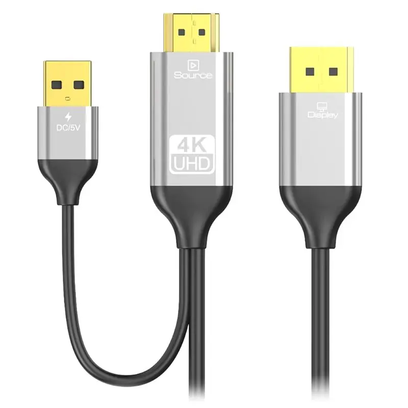 [B24B!】 -Compatibleto DP Converter Cable With 5V Power Supply