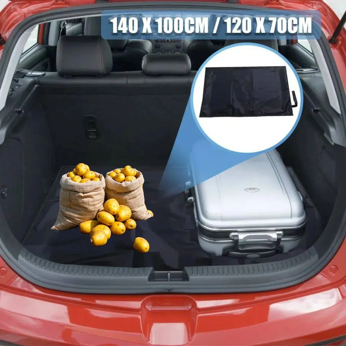 

New Universal Waterproof Polyester Fiber Cargo Mat Portable Dustproof Luggage Liner Pet Mat for Car SUV Trunk Protection