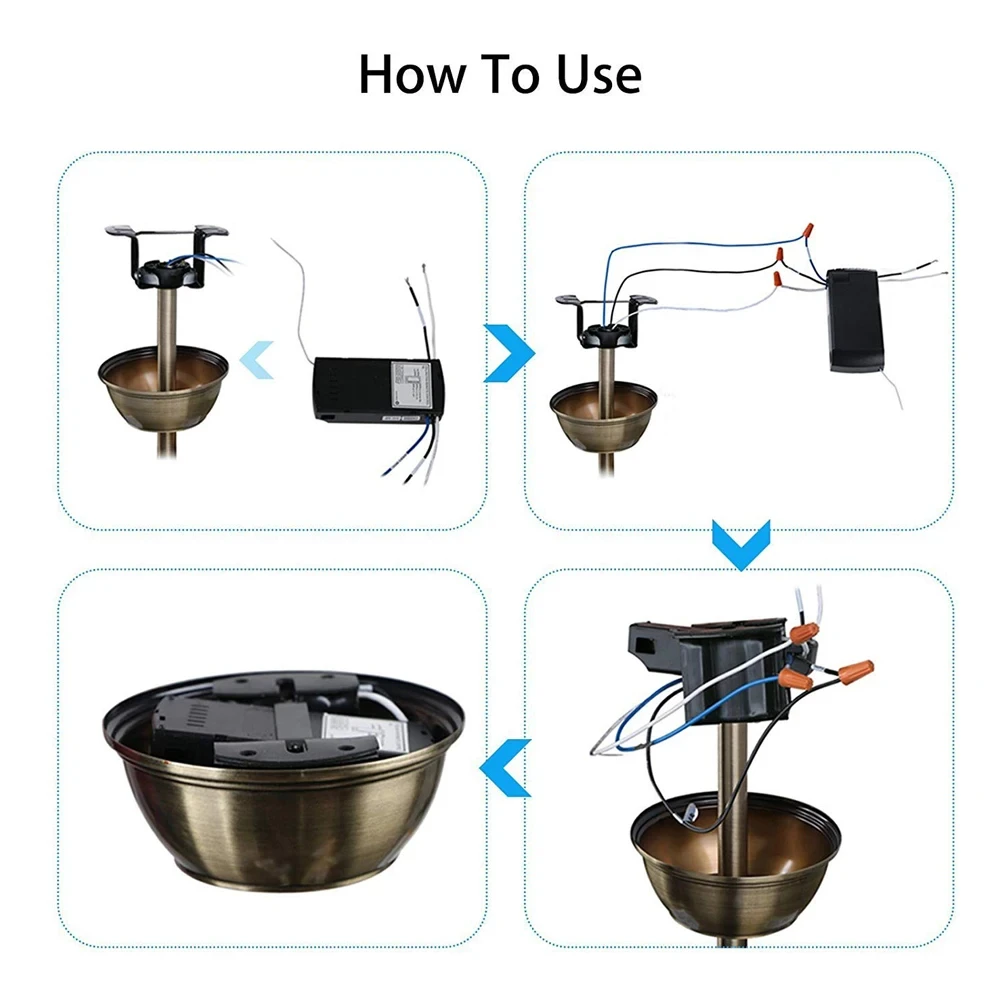 Controlador de lámpara de ventilador de techo Universal, Kit de Control remoto inalámbrico inteligente, interruptor de Control de sincronización, velocidad del viento ajustada