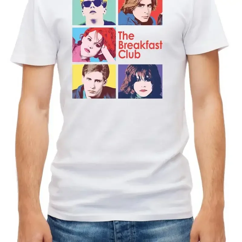 T-shirt blanc à manches courtes pour hommes, film The Breakfast Club, K988