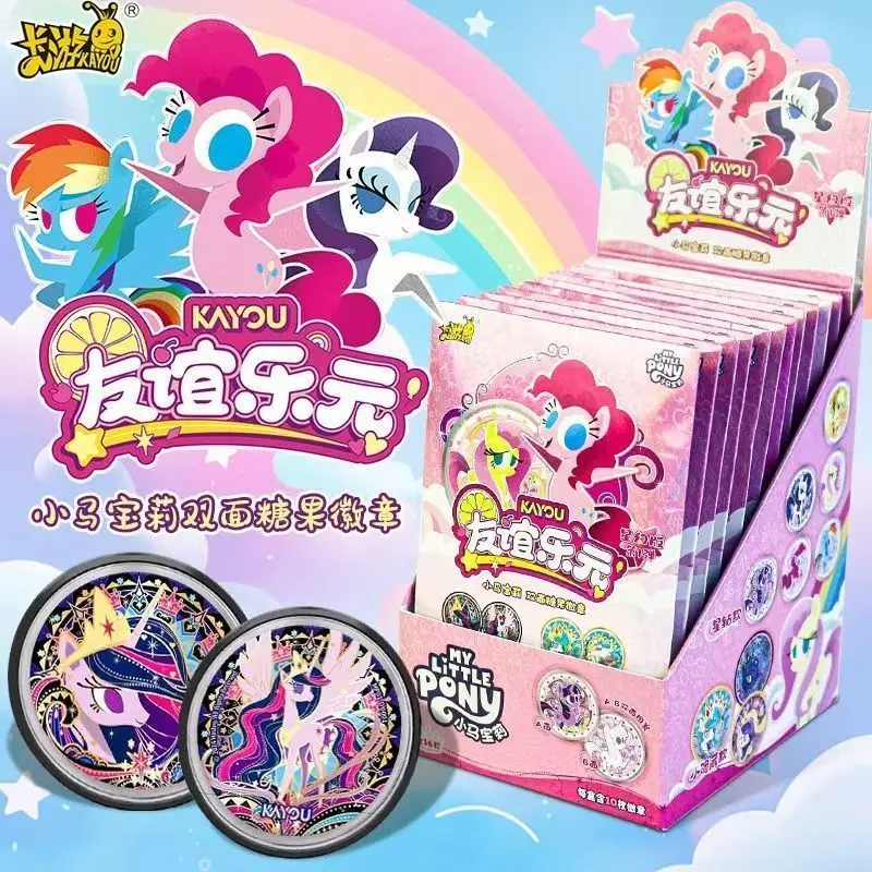 

KAYOU My Little Pony Friendship Paradise Star Fantasy Double-sided Candy Badge Blind Pack Anime Peripheral Kids Toys Gift Box