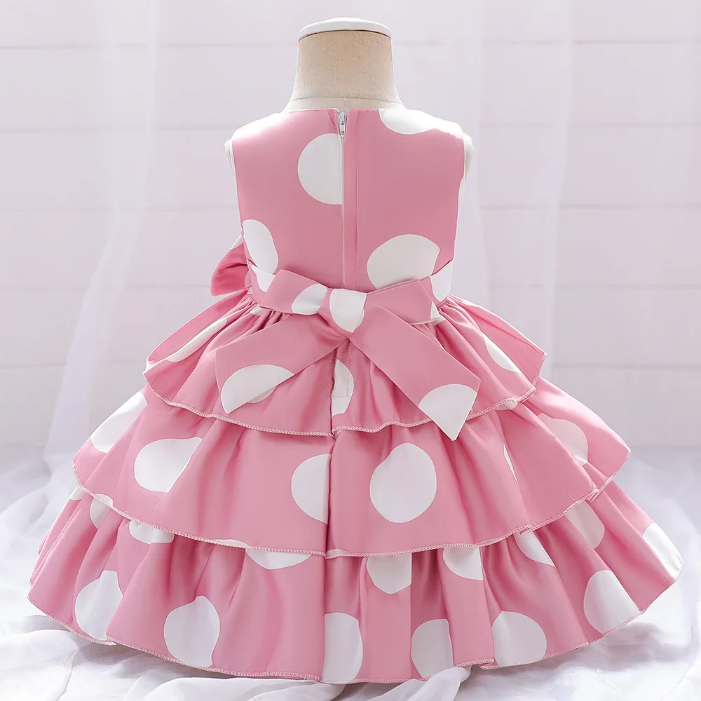 Baby Girl Princess  Polka Dots Dress Tutu Ball Gown Kids Wedding Birthday  Party Kids Girls Halloween Costume Christmas Dresses